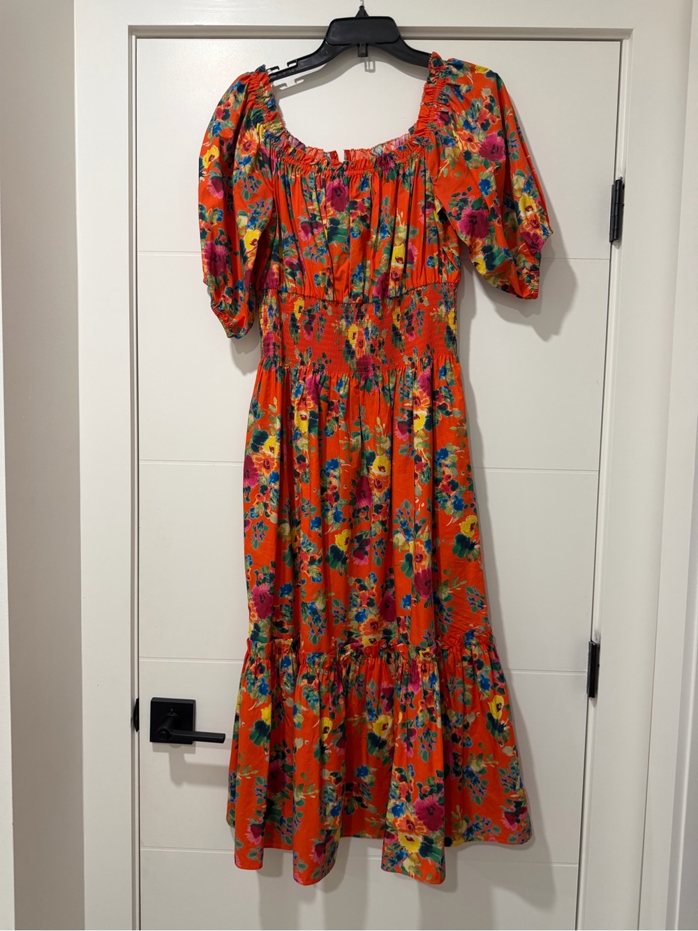 Cara Cara Mimi Dress Cherry Bouquet Orange Large - Picture 5 of 8